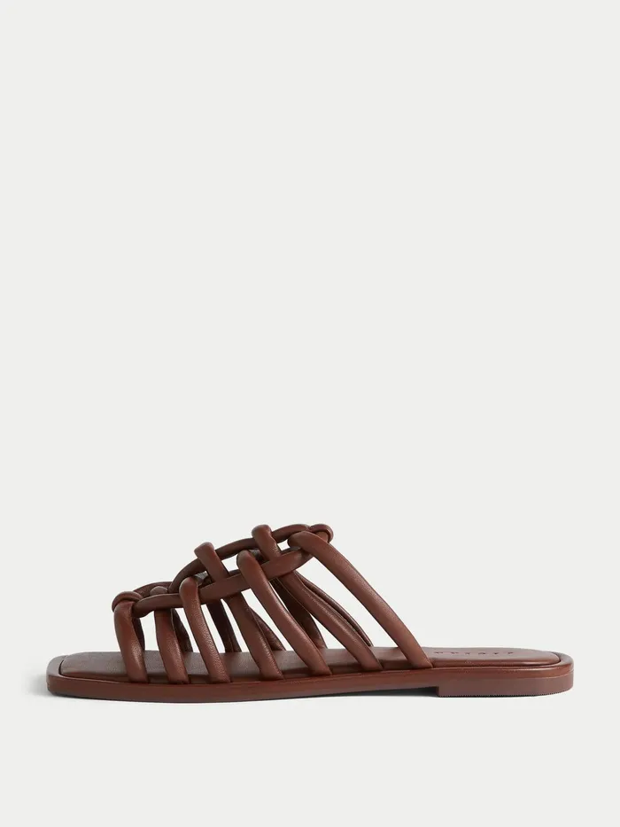 Jigsaw Shoes and Sandals Women Burgos Leather Rope Slider Brown