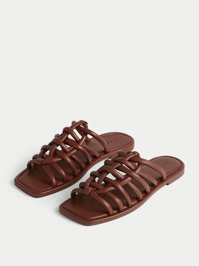 Jigsaw Shoes and Sandals Women Burgos Leather Rope Slider Brown