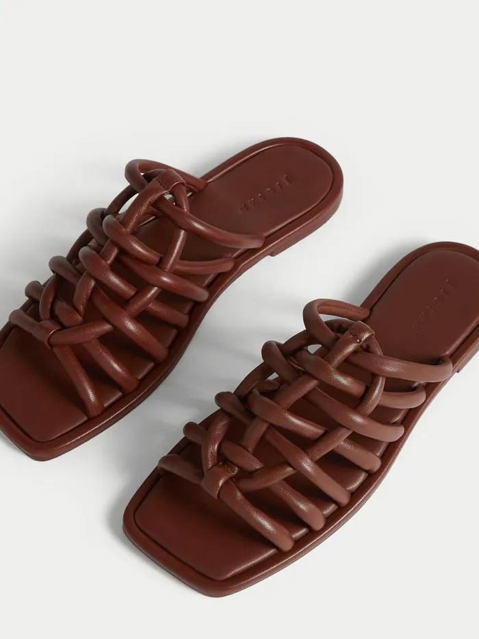 Jigsaw Shoes and Sandals Women Burgos Leather Rope Slider Brown