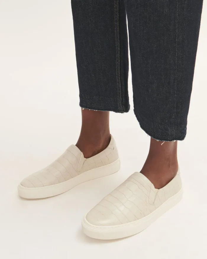 Jigsaw Shoes and Sandals Women Celie CrocEffect Trainer Cream