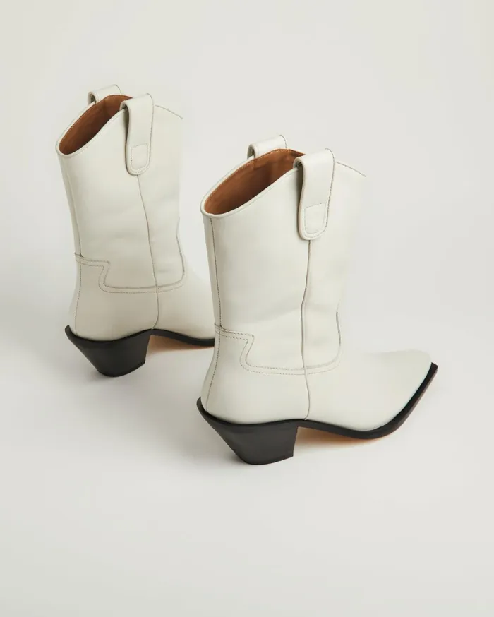 Jigsaw Shoes and Sandals Women Woods Leather Western Boot White