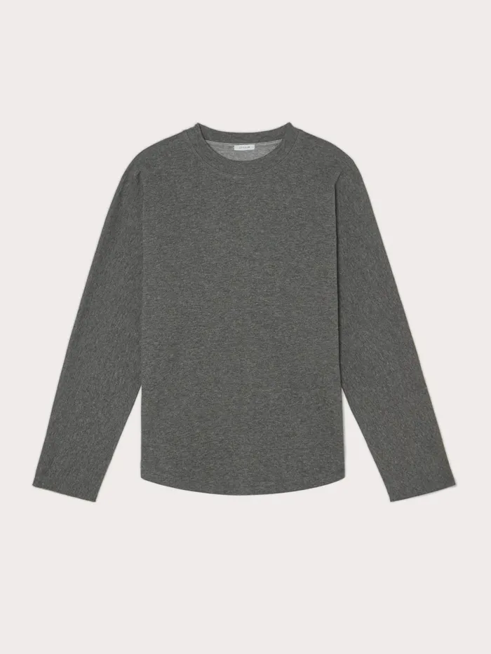 Jigsaw Tshirts Women Double Face Jersey Jumper Grey
