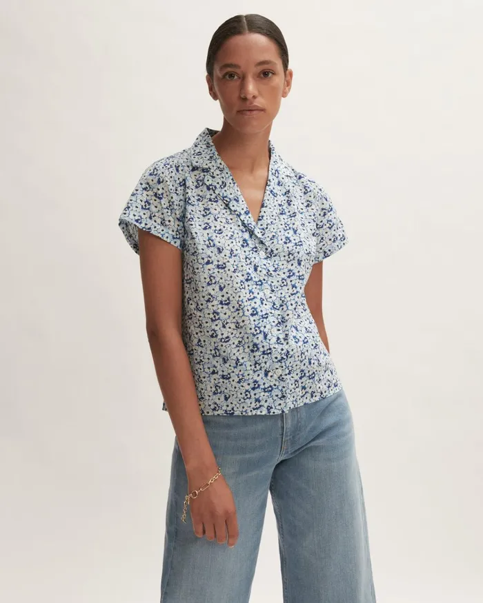 Jigsaw Tops Women Coastal Meadow Shirt Blue