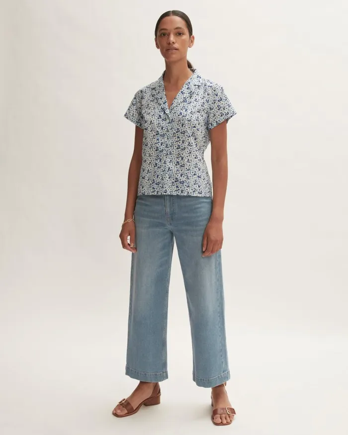 Jigsaw Tops Women Coastal Meadow Shirt Blue
