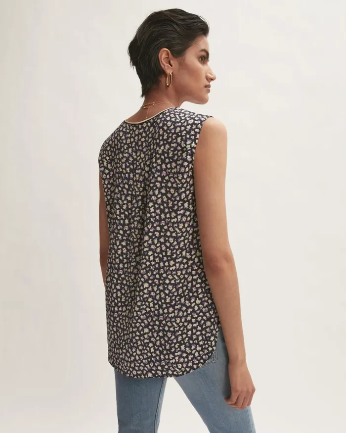 Jigsaw Tops Women Honeycomb Ditsy Tank Top Blue