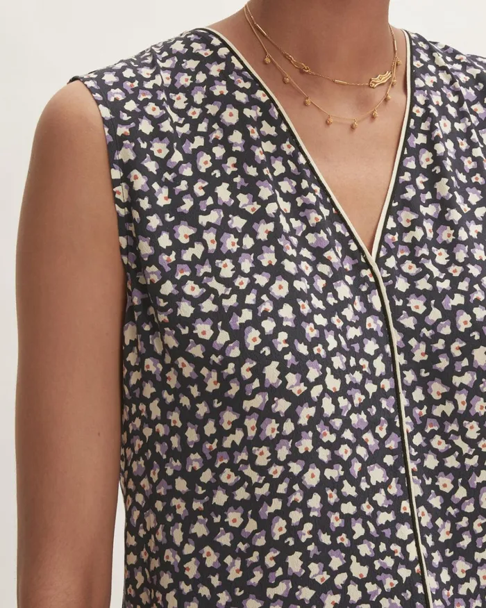Jigsaw Tops Women Honeycomb Ditsy Tank Top Blue