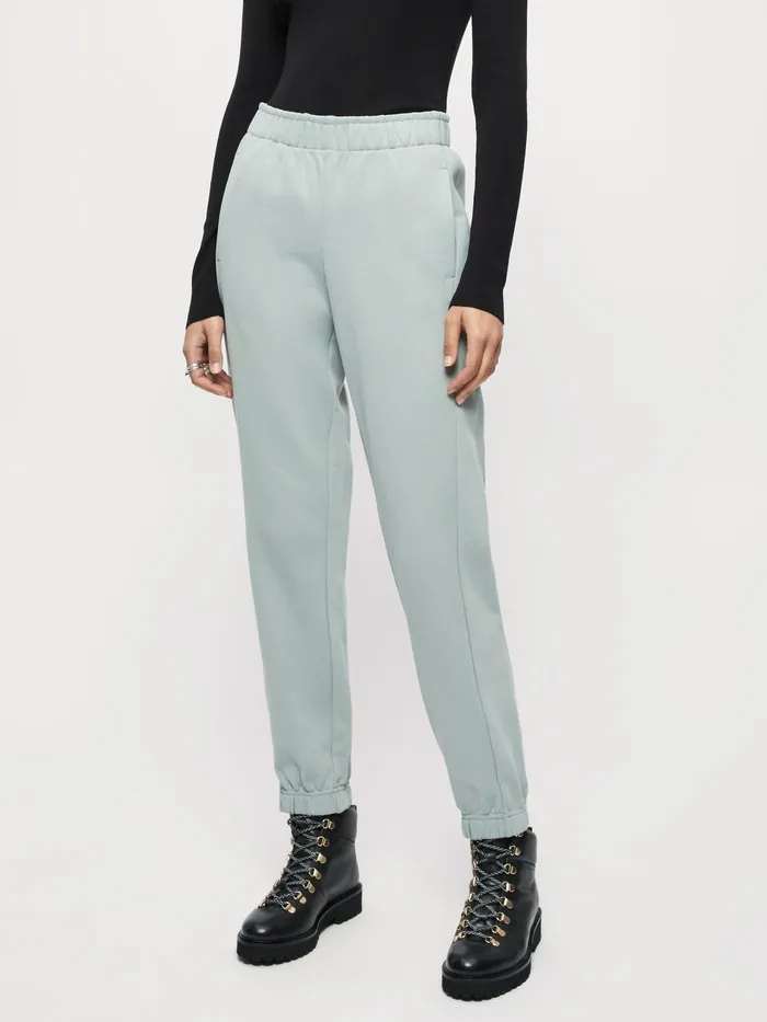 Jigsaw Trousers Women Cotton Jersey Trackpant Green
