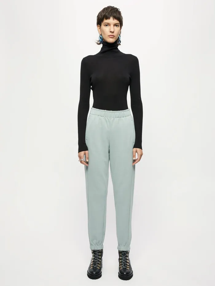Jigsaw Trousers Women Cotton Jersey Trackpant Green