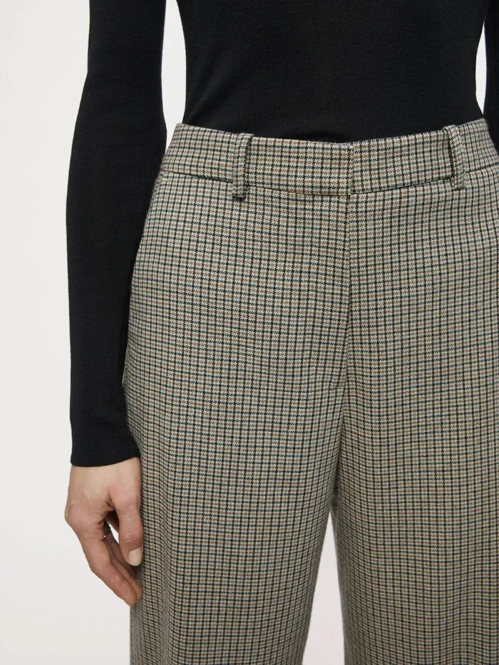 Jigsaw Trousers Women Nevis Check Trouser Cream