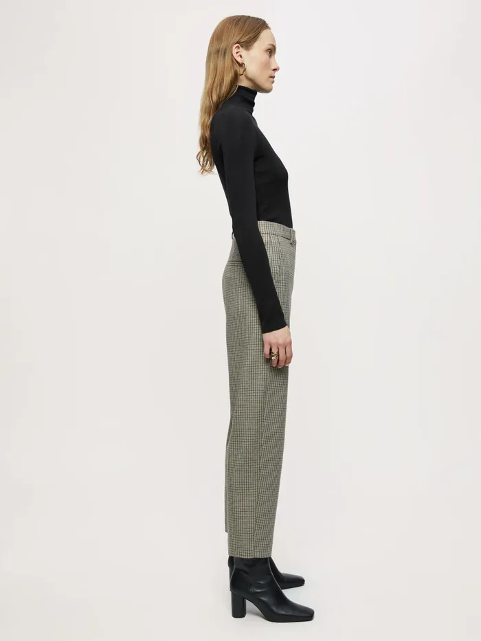 Jigsaw Trousers Women Nevis Check Trouser Cream