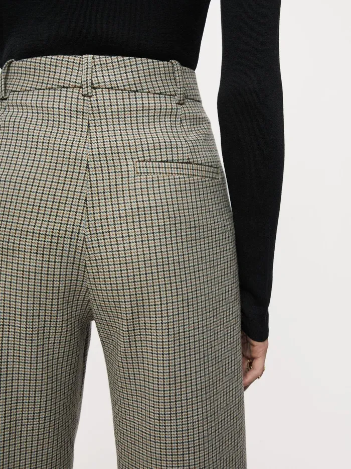 Jigsaw Trousers Women Nevis Check Trouser Cream