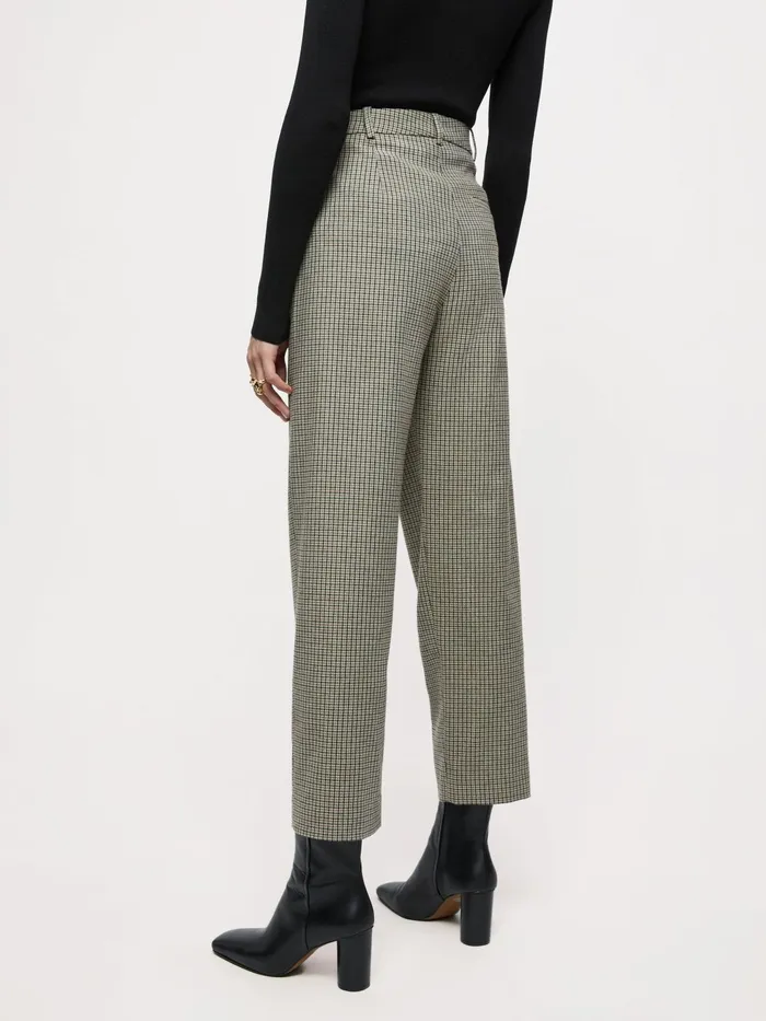 Jigsaw Trousers Women Nevis Check Trouser Cream