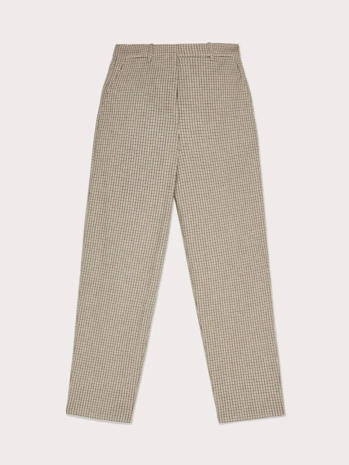 Jigsaw Trousers Women Nevis Check Trouser Cream