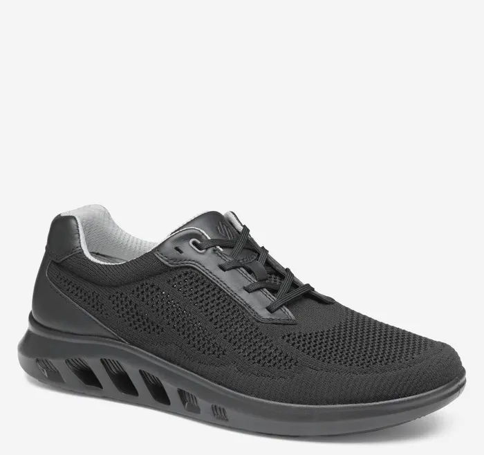 Johnston and Murphy Activate Knit Plain Toe Black Knit Men Sneakers