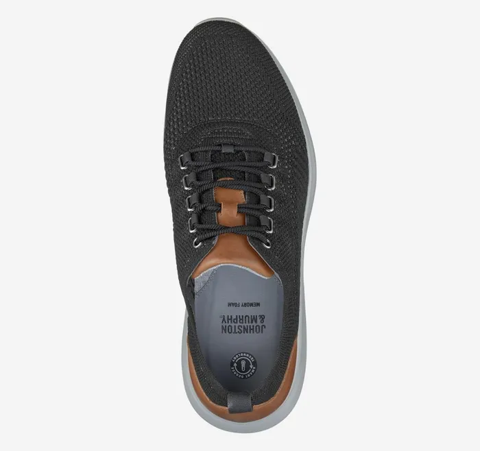 Johnston and Murphy Amherst Knit UThroat Black Knit Men Sneakers Johnston and Murphy Amherst Knit UThroat Black Knit Men Sneakers