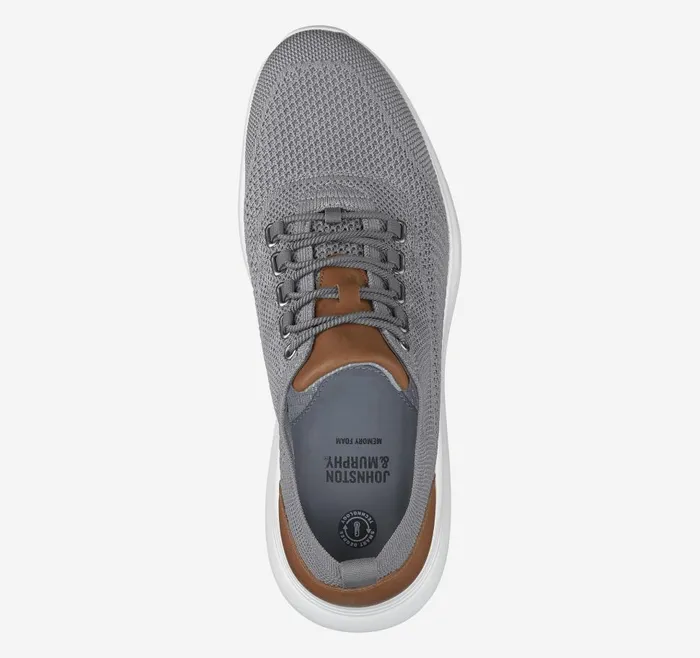 Johnston and Murphy Amherst Knit UThroat Gray Knit Men Sneakers Johnston and Murphy Amherst Knit UThroat Gray Knit Men Sneakers