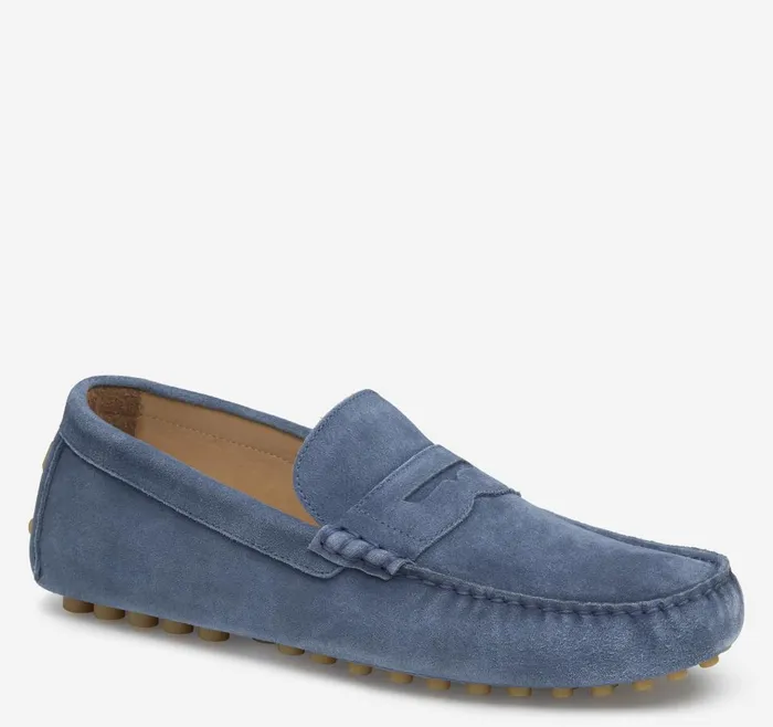 Johnston and Murphy Athens Penny Denim Suede Men SlipOns