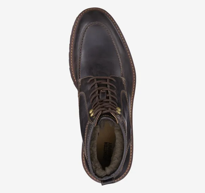 Johnston and Murphy Barrett Moc Toe Shearling Boot Dark Brown Full Grain Men Boots Johnston and Murphy Barrett Moc Toe Shearling Boot Dark Brown Full Grain Men Boots