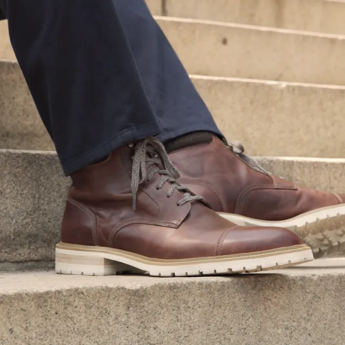Johnston and Murphy Barrett Moc Toe Shearling Boot Dark Brown Full Grain Men Boots Johnston and Murphy Barrett Moc Toe Shearling Boot Dark Brown Full Grain Men Boots