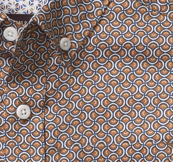 Johnston and Murphy Boys LongSleeve Print Shirt Orange Rotating Arch Boys Shirts Johnston and Murphy Boys LongSleeve Print Shirt Orange Rotating Arch Boys Shirts