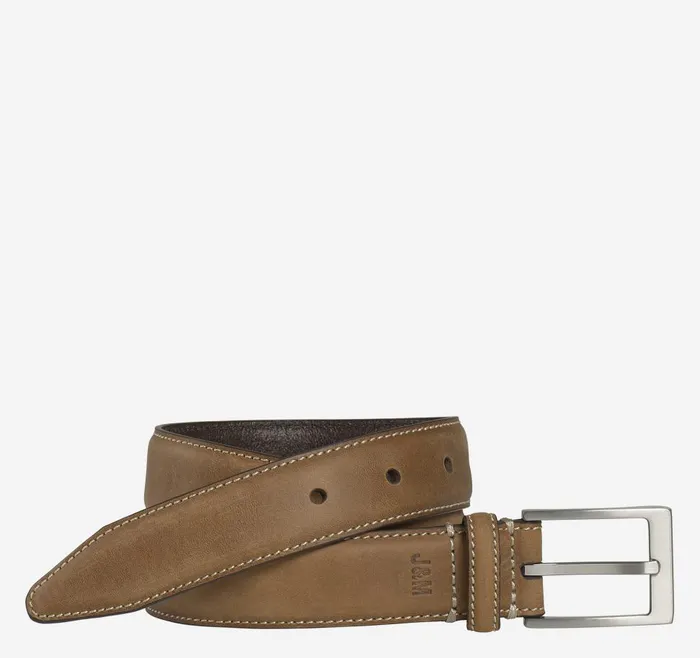 Johnston and Murphy Boys Oiled Leather Belt Tan Boys Belts