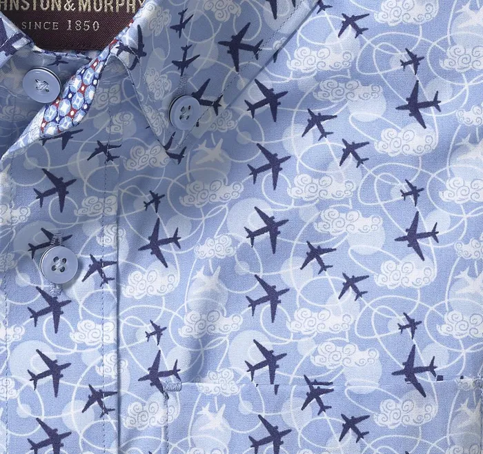 Johnston and Murphy Boys ShortSleeve Printed Shirt Airplane Boys Shirts Johnston and Murphy Boys ShortSleeve Printed Shirt Airplane Boys Shirts