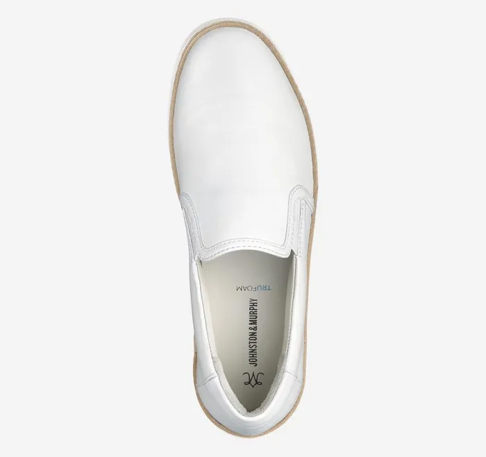 Johnston and Murphy Callie DoubleGore SlipOn White Glove Leather Women Mules and Loafers Johnston and Murphy Callie DoubleGore SlipOn White Glove Leather Women Mules and Loafers