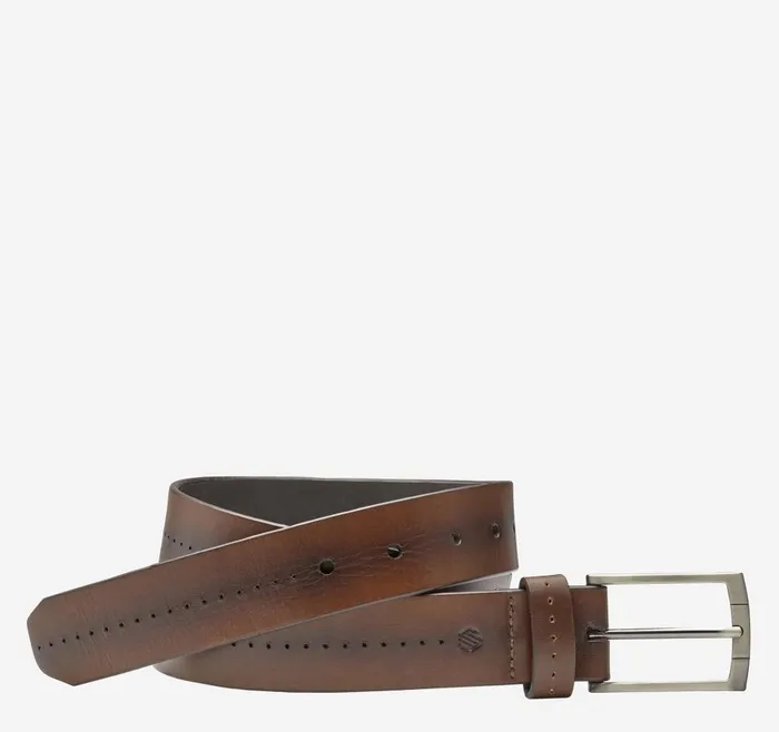 Johnston and Murphy Center Perfed Belt Brown Men Belts