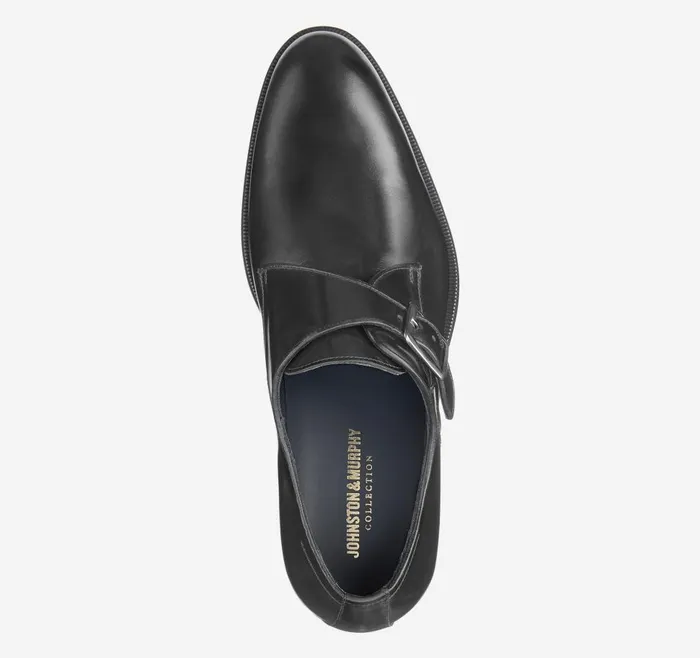 Johnston and Murphy Flynch Monk Strap Black Italian Calfskin Men SlipOns Johnston and Murphy Flynch Monk Strap Black Italian Calfskin Men SlipOns