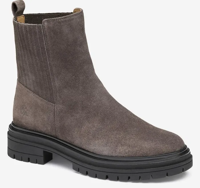 Johnston and Murphy Gianna Gore Boot Dark Gray Suede Women Boots and Booties
