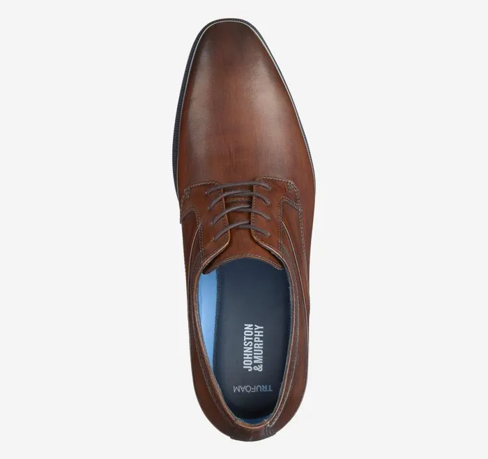 Johnston and Murphy Gibbons Plain Toe Mahogany Full Grain Men LaceUps Johnston and Murphy Gibbons Plain Toe Mahogany Full Grain Men LaceUps