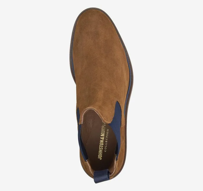 Johnston and Murphy Hartley Chelsea Boot Snuff Italian Suede Men Boots Johnston and Murphy Hartley Chelsea Boot Snuff Italian Suede Men Boots