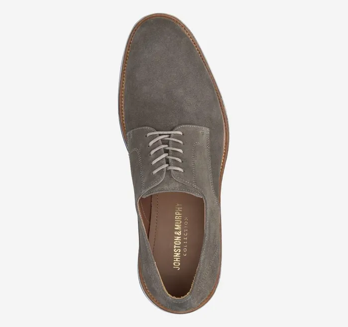 Johnston and Murphy Jenson Plain Toe Gray Italian Suede Men LaceUps Johnston and Murphy Jenson Plain Toe Gray Italian Suede Men LaceUps