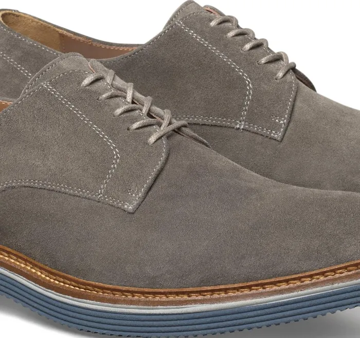 Johnston and Murphy Jenson Plain Toe Gray Italian Suede Men LaceUps Johnston and Murphy Jenson Plain Toe Gray Italian Suede Men LaceUps