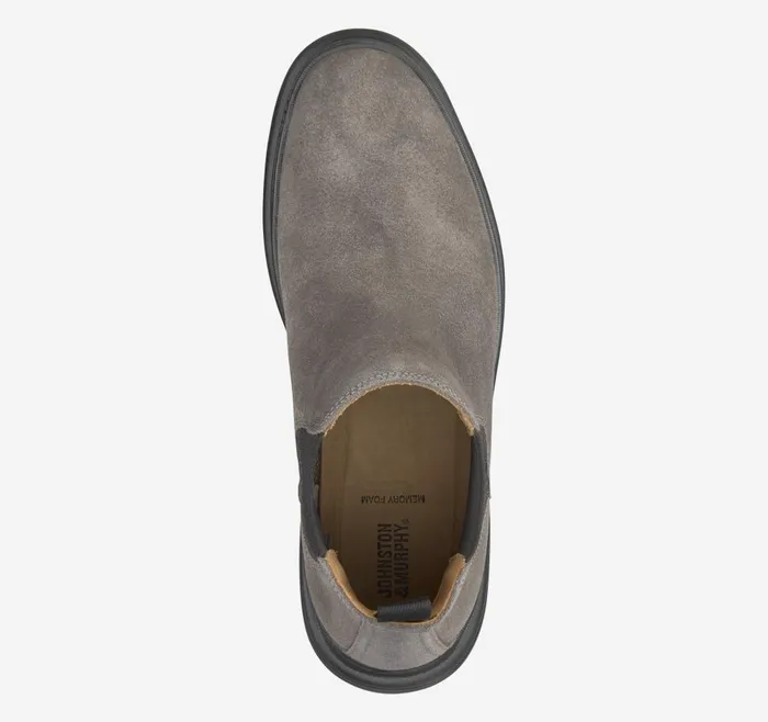 Johnston and Murphy Kelton Chelsea Boot Gray Suede Men Boots Johnston and Murphy Kelton Chelsea Boot Gray Suede Men Boots