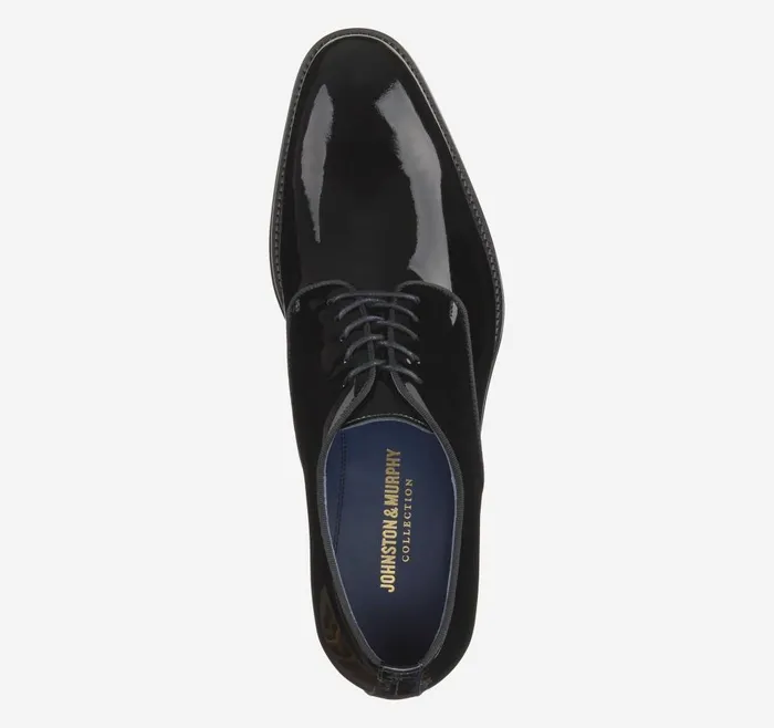 Johnston and Murphy Kinser Plain Toe Black Italian Patent Calfskin Men Dress Classics Johnston and Murphy Kinser Plain Toe Black Italian Patent Calfskin Men Dress Classics