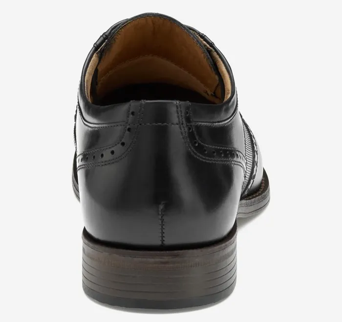 Johnston and Murphy Lewis Embossed Wingtip Black Full Grain Men Dress Classics Johnston and Murphy Lewis Embossed Wingtip Black Full Grain Men Dress Classics