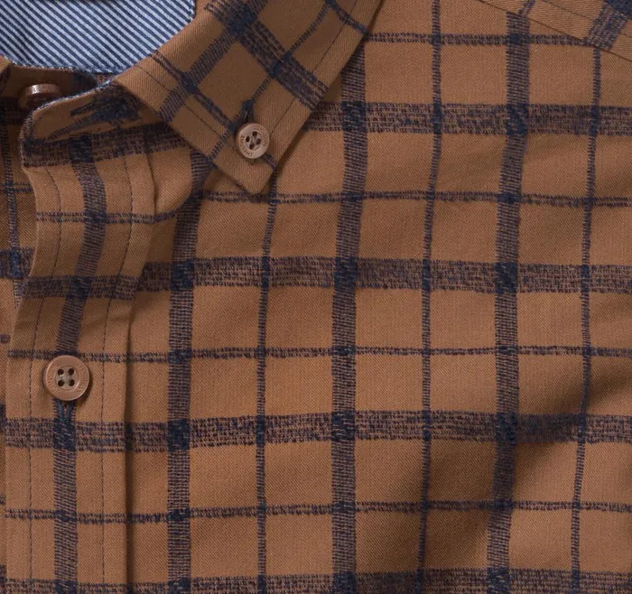 Johnston and Murphy LongSleeve Twill Checked Shirt Rustnavy Plaid Chenille Men Shirts Johnston and Murphy LongSleeve Twill Checked Shirt Rustnavy Plaid Chenille Men Shirts