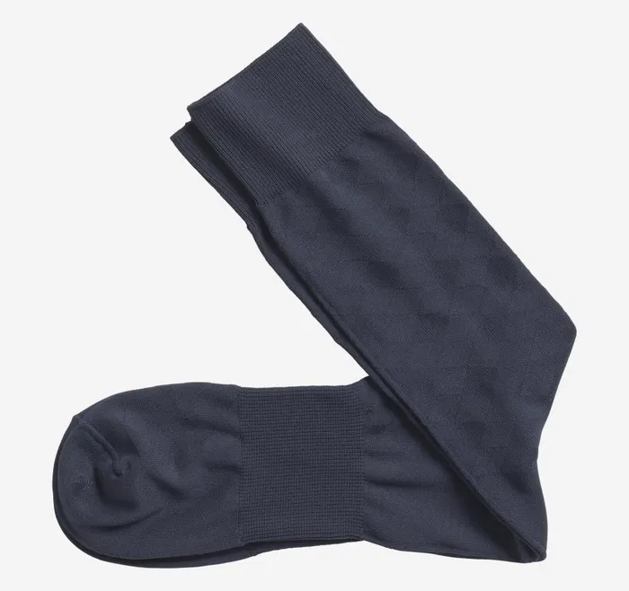 Johnston and Murphy Microfiber Tonal Argyle Socks Navy Men Socks
