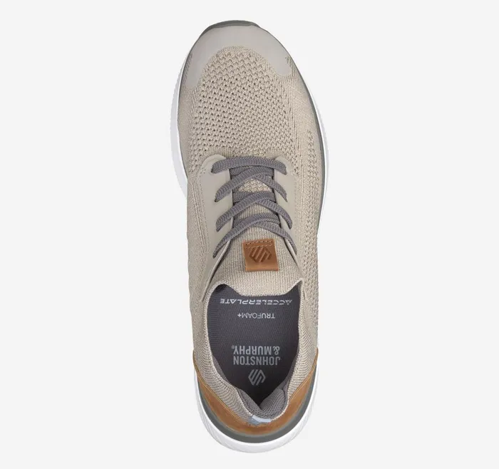 Johnston and Murphy Miles Knit LaceUp Taupe Knit Men Sneakers Johnston and Murphy Miles Knit LaceUp Taupe Knit Men Sneakers