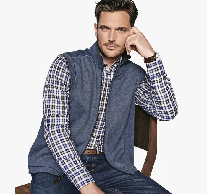 Johnston and Murphy Reversible Solid Vest Charcoalblue Men Coats Jackets and Vests Johnston and Murphy Reversible Solid Vest Charcoalblue Men Coats Jackets and Vests