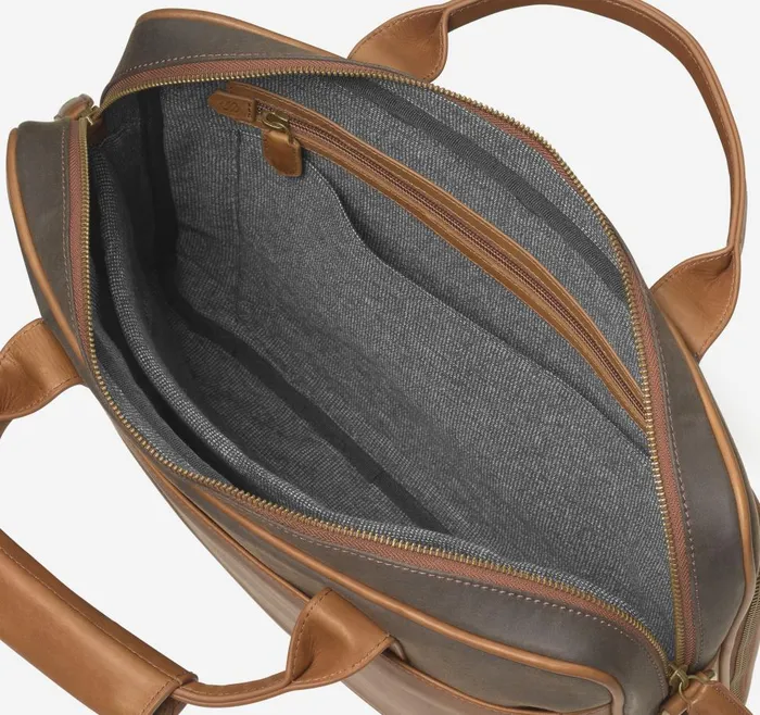 Johnston and Murphy Rhodes Briefcase Brown Antique Cotton Tan Full Grain Men Backpacks and Briefcases Johnston and Murphy Rhodes Briefcase Brown Antique Cotton Tan Full Grain Men Backpacks and Briefcases