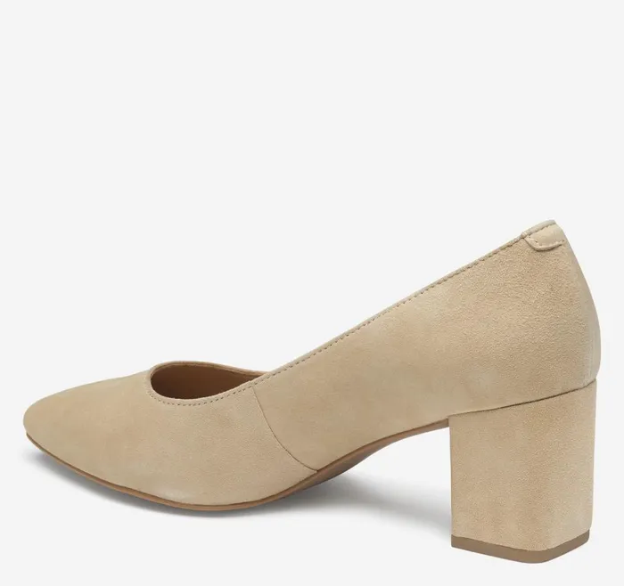 Johnston and Murphy Vicki Pump Sand Kid Suede Women Heels and Platform Wedges Johnston and Murphy Vicki Pump Sand Kid Suede Women Heels and Platform Wedges