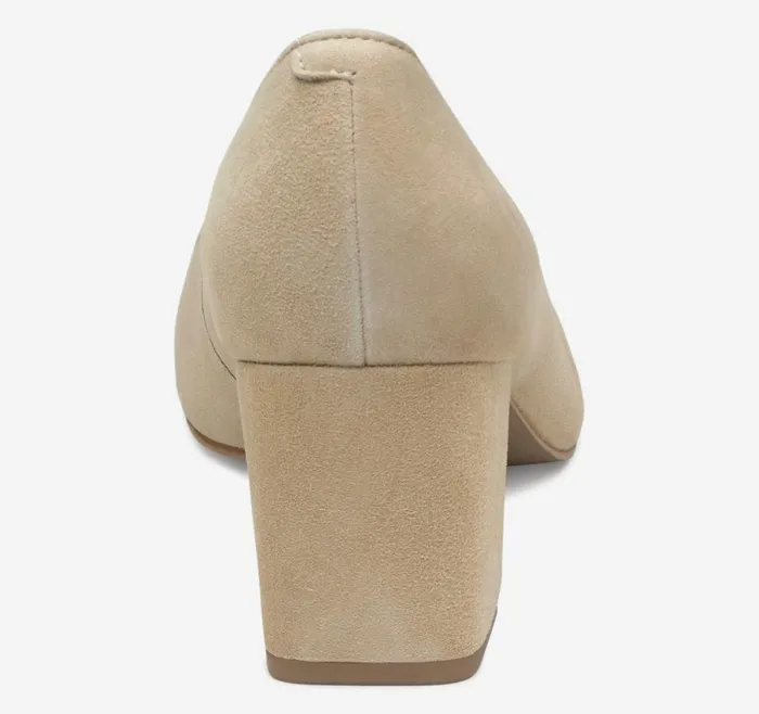 Johnston and Murphy Vicki Pump Sand Kid Suede Women Heels and Platform Wedges Johnston and Murphy Vicki Pump Sand Kid Suede Women Heels and Platform Wedges