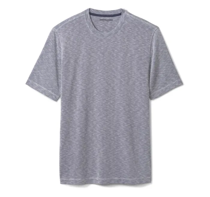 Johnston and Murphy Vintage Slub Crewneck Tee Indigo Men Polos and Tees Johnston and Murphy Vintage Slub Crewneck Tee Indigo Men Polos and Tees