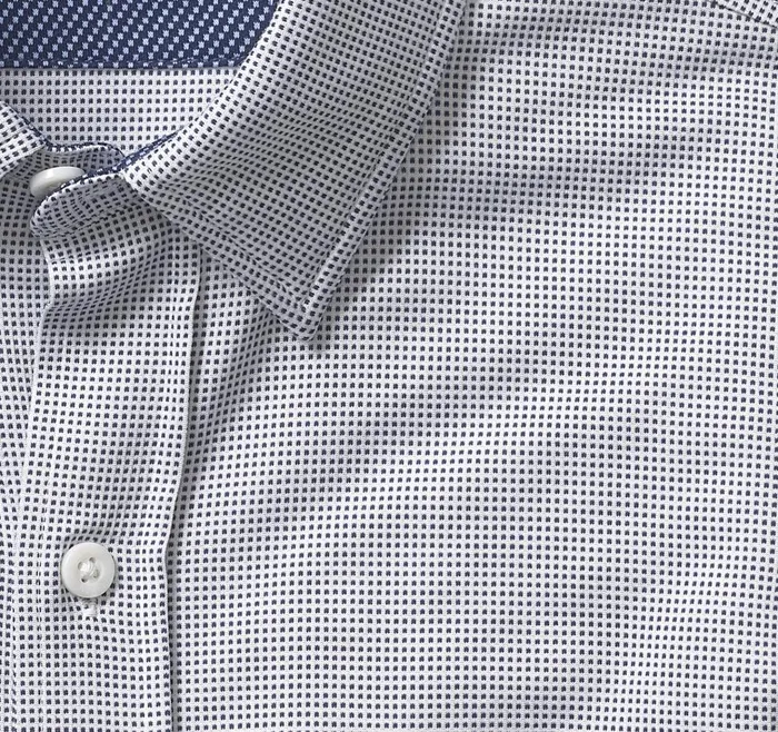 Johnston and Murphy XC Flex Stretch LongSleeve Shirt Navy Micro Dot Men Shirts Johnston and Murphy XC Flex Stretch LongSleeve Shirt Navy Micro Dot Men Shirts