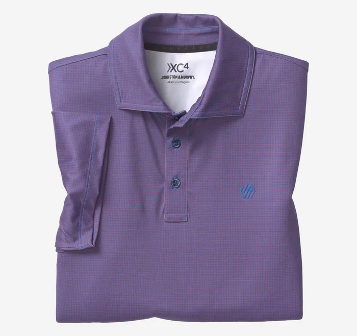 Johnston and Murphy XC4 Performance Gingham Polo Cool Degree Rednavy Mini Gingham Men Polos and Tees Johnston and Murphy XC4 Performance Gingham Polo Cool Degree Rednavy Mini Gingham Men Polos and Tees