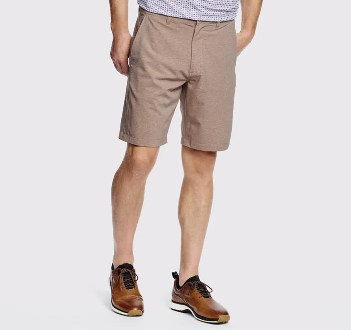 Johnston and Murphy XC4 Performance Shorts British Khaki Heather Men Shorts
