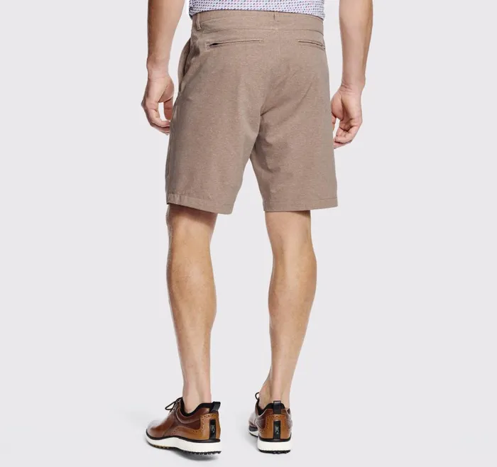 Johnston and Murphy XC4 Performance Shorts British Khaki Heather Men Shorts Johnston and Murphy XC4 Performance Shorts British Khaki Heather Men Shorts