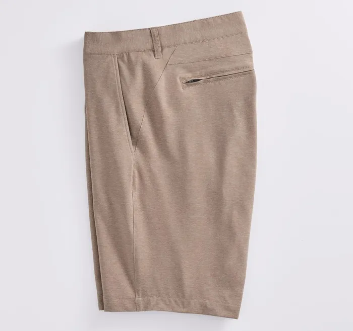 Johnston and Murphy XC4 Performance Shorts British Khaki Heather Men Shorts Johnston and Murphy XC4 Performance Shorts British Khaki Heather Men Shorts